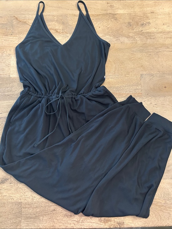 Kit and Ace Pants - Kit and Ace V-Neck Jumpsuit with Drawstring Waist